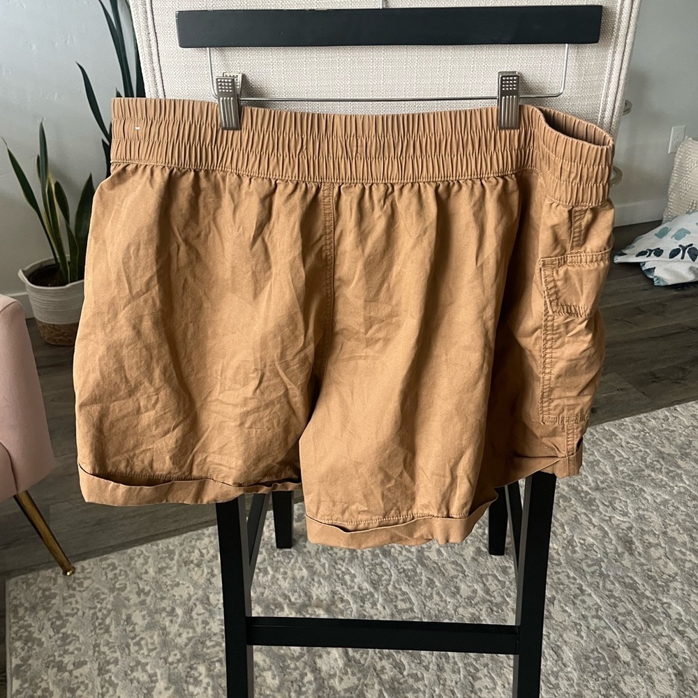 EUC Abercrombie Utility Cargo Shorts, 100% Cotton, Brown, XL - Picture 6 of 8